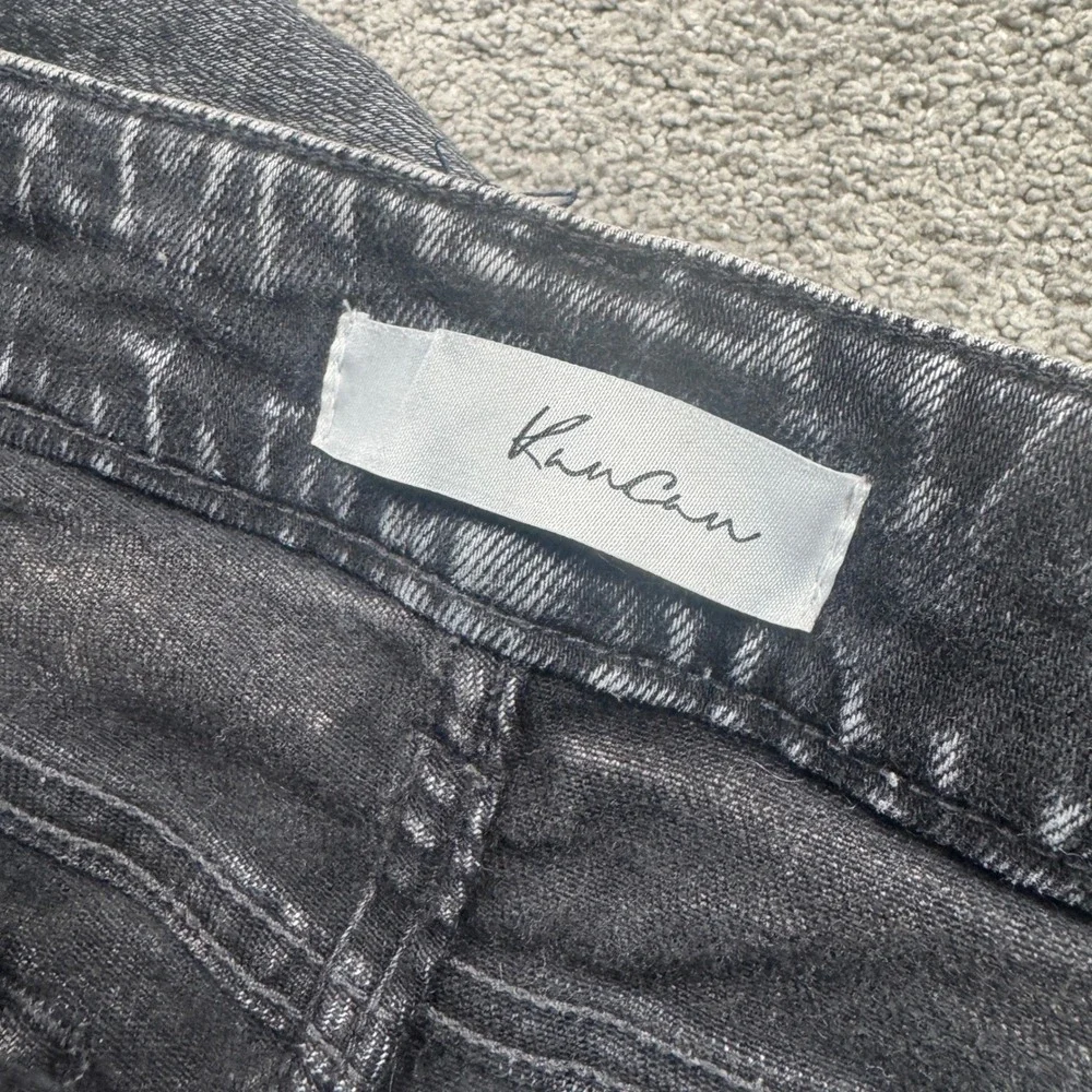 KanCan Estilo Women's 7/27 Acid Wash Black Skinny Straight Jeans - Picture 5 of 6
